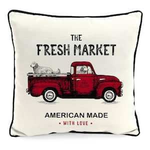 16 in. L x 16 in. W x 4 in. T Outdoor Throw Pillow in Fresh Market