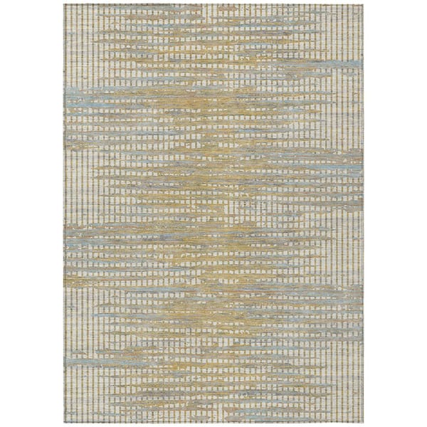 Chantille Machine Washable Indoor/Outdoor Abstract ACN2642 Ivory 3 ft. x 5 ft. Area Rug