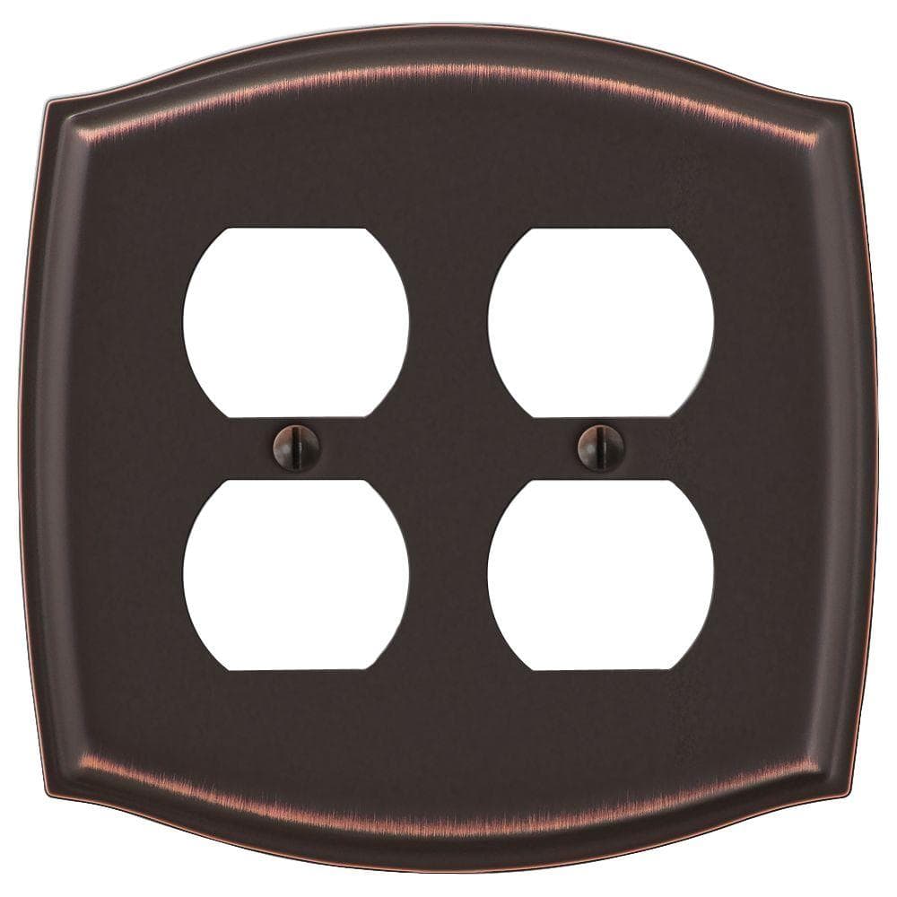 Vineyard 2-Gang 2 Duplex Steel Wall Plate - Aged Bronze price history on PriceWatchPro