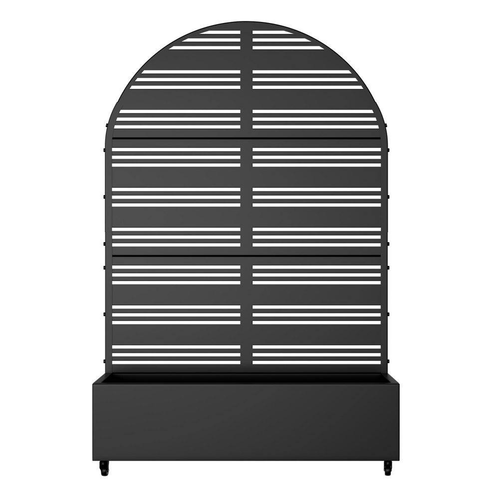 47 in. x 16 in. x 12 in. Black Steel Louvered-B Outdoor Planting Box with 73 in. x 47 in. bins Climbing Frame (1-Pack) price history on PriceWatchPro
