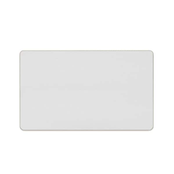 Hermitage Bath Zyphi 60 in. W x 36 in. H Rectangular Framed Wall Bathroom Vanity Mirror in Brushed Nickel
