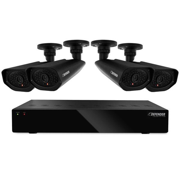 Defender 8-Channel Smart Surveillance System with 1TB HDD and (4) 800 TVL Cameras and 150 ft. Night Vision