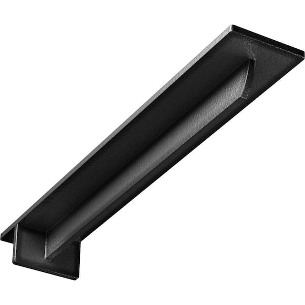 Ekena Millwork 3 in. x 2 in. x 18 in. Steel Hammered Silver Heaton Bracket