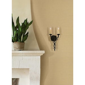 Maylin Gold Paper Weave Grasscloth Wallpaper Sample