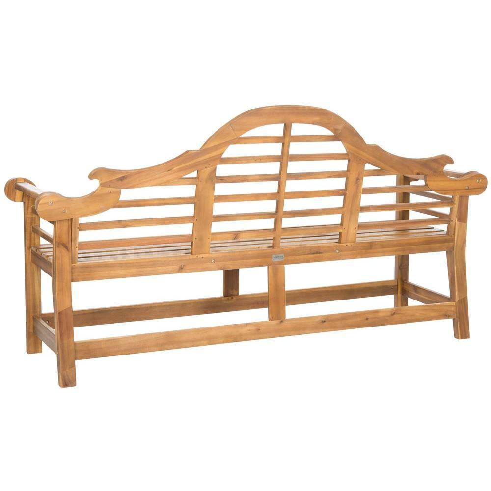 Khara 77" Natural Acacia Wood Garden Bench