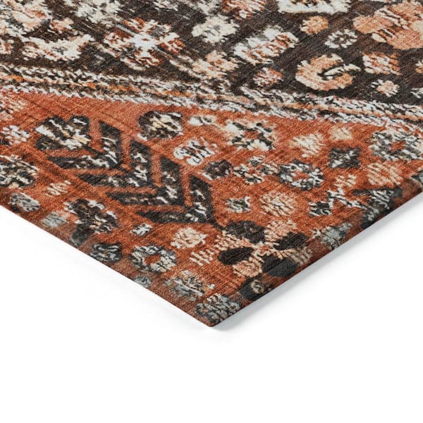 Chantille Machine Washable Indoor/Outdoor Abstract ACN1834 Fudge 10 ft. x 14 ft. Accent Rug