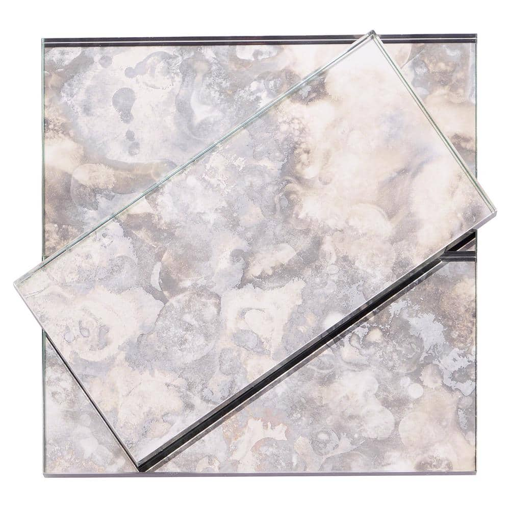 Lana Silver Antique Glass 3 in. x 6 in. Wall Tile Sample -  Ivy Hill Tile, EXT3RD103121