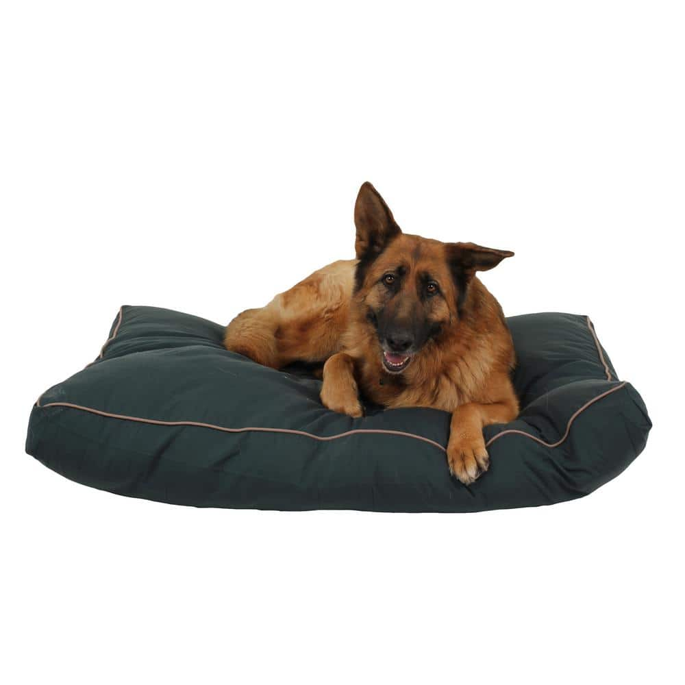 Carolina Pet Solid Faux Gusset Jamison Pillow Dog Bed, Tan, Medium