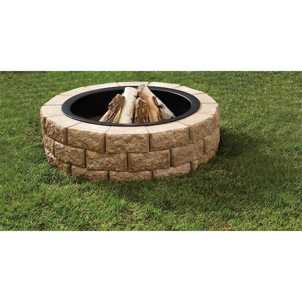 Hudson Stone 40 In Round Fire Pit Kit, Hudson Fire Pit