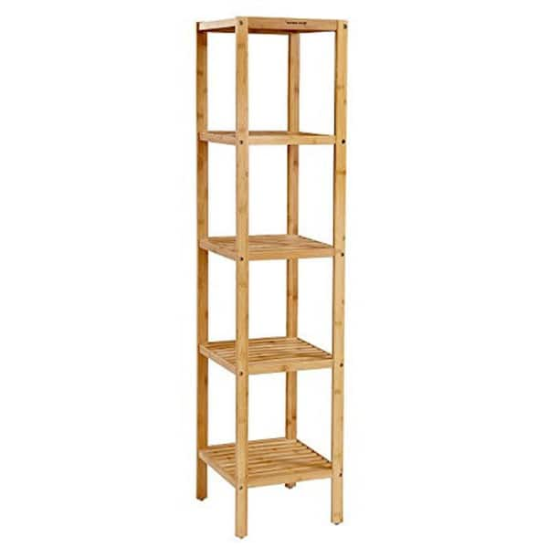 Organize It All 3 Tier Bamboo Bathroom Corner Storage Shelf