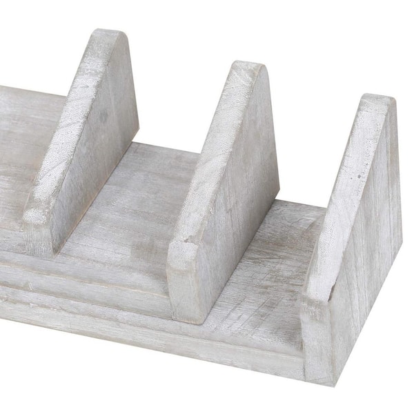 Oumilen Floating Shelves Wall Mounted, Real Wood Shelves for Home and Office Decoration (Set of 3)