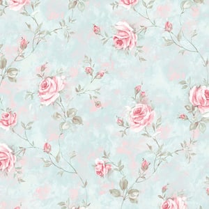Painted Rose Trail Paperbacked Vinyl Roll Wallpaper (Covers 56 sq. ft.)
