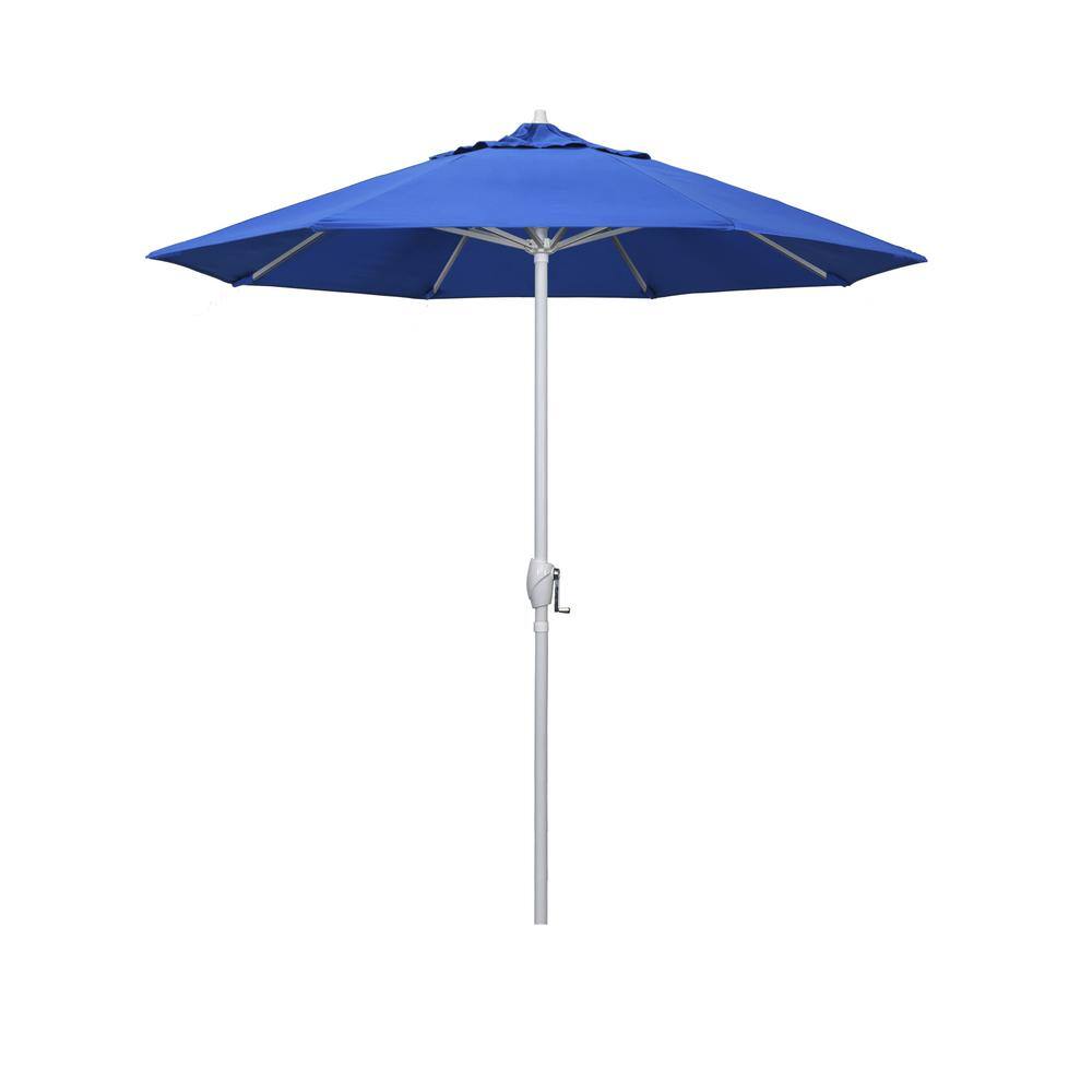 7.5 ft. Black Aluminum Market Patio Umbrella Auto Tilt in Royal Blue Olefin price history on PriceWatchPro