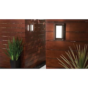 Outline Sand Bronze Outdoor Hardwired Pocket Lantern Sconce with Integrated LED