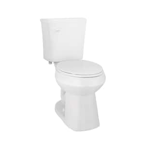 Shadow 2-piece 0.80 GPF Single Flush Elongated Toilet in. White, Seat Not Included