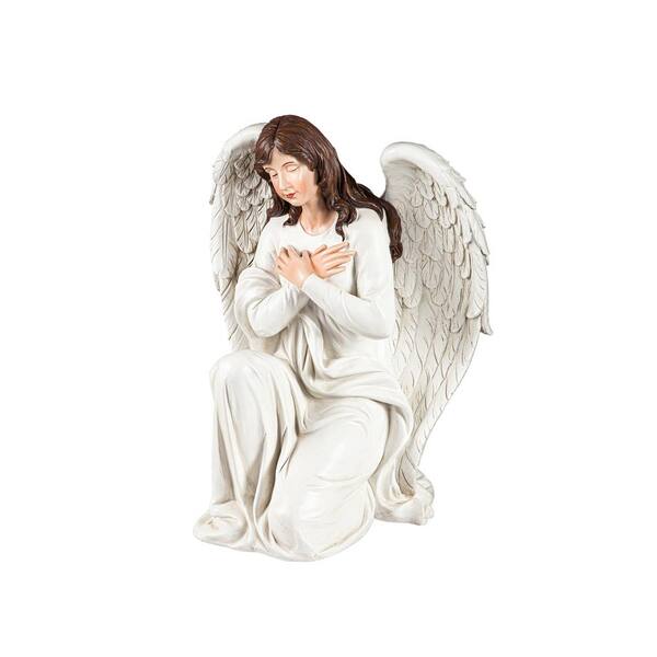 Evergreen 19 in. H Statement Kneeling Angel Garden Statuary