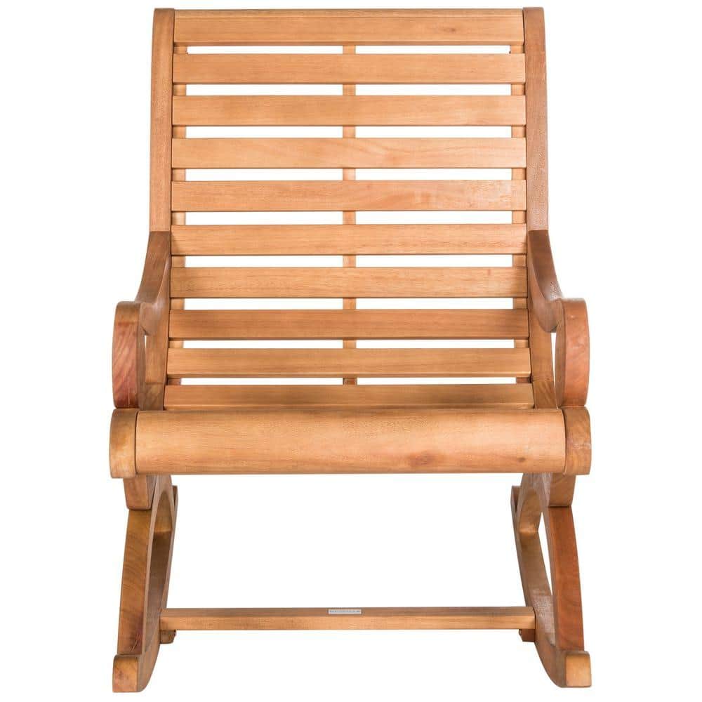 Teak Brown Eucalyptus Wood Outdoor Rocking Chair