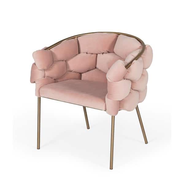 MR MODREST Debra Modern Pink Fabric Dining Chair