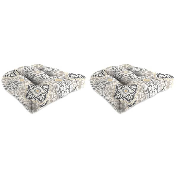 Jordan Manufacturing 18 in. W x 18 in. D x 4 in. T Square Outdoor Wicker Seat Cushion (2-Pack)