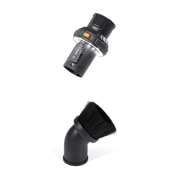 1-7/8 in. LED Lighted Cuff and Dusting Brush Shop Vacuum Attachment Combo