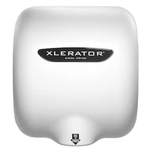 Electric Hand Dryer, High Speed, White Epoxy Painted Zinc Cover, 110-Volt to 120-Volt, 1.1 Noise Reduction Nozzle