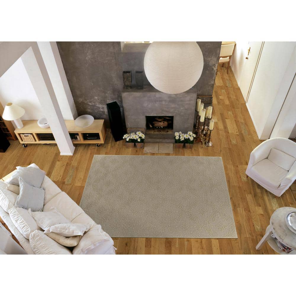 Luxurious Tan Square Tufted Area Rug 12' x 12' with Easy Care Features