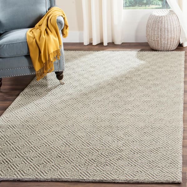 Natura Ivory/Light Gray 8 ft. x 8 ft. Square Geometric Area Rug