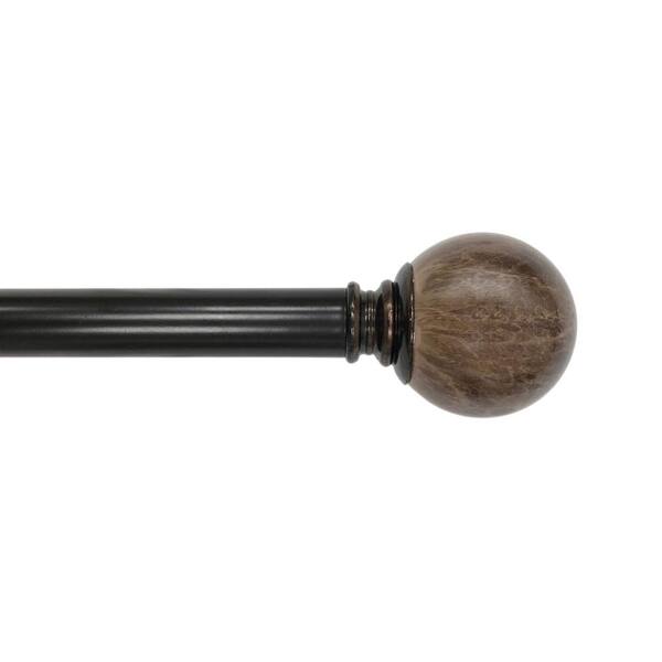 Brown Marble Ball Finial, Brown Curtain Rods Home Depot