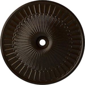 3-3/8 in. x 51 in. x 51 in. Polyurethane Galveston Ceiling Medallion, Bronze