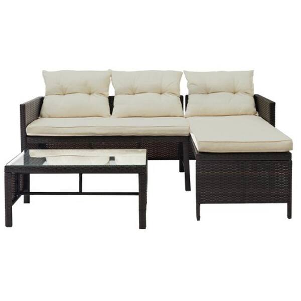 Reviews For Boyel Living 3 Piece Brown Rattan Outdoor Furniture Sofa Set With Beige Cushions Bh Wf193568aaa The Home Depot Reviews For Boyel Living 3 Piece Brown, Outdoor Furniture Reviews