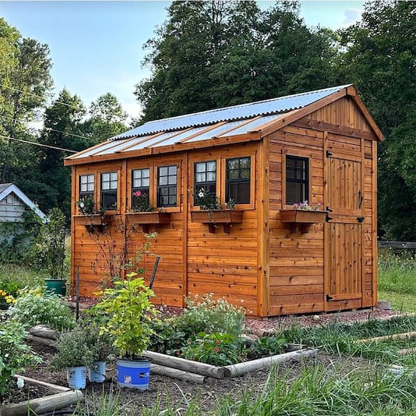 Outdoor Living Today Sunshed 8 ft. W x 12 ft. D Cedar Wood Garden