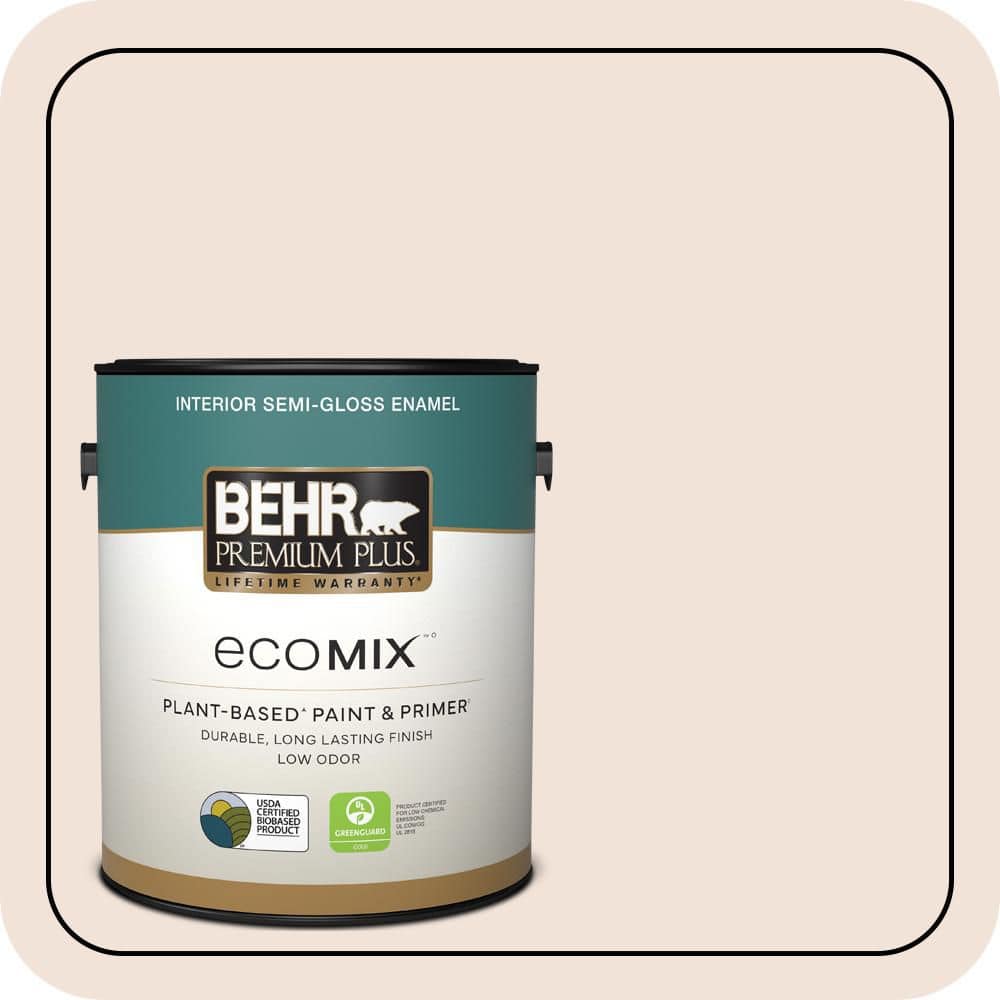 1 gal. #RD-W12 Soft Sunrise Semi-Gloss Enamel EcoMix Plant-Based Interior Paint & Primer price history on PriceWatchPro