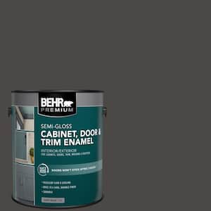 1 gal. #HDC-CL-14A Warm Onyx Semi-Gloss Enamel Interior/Exterior Cabinet, Door & Trim Paint