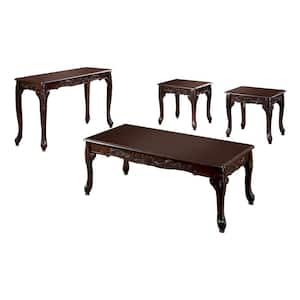 Bransonville 4-Piece 48 in. Brown Rectangle Wood Coffee Table Set