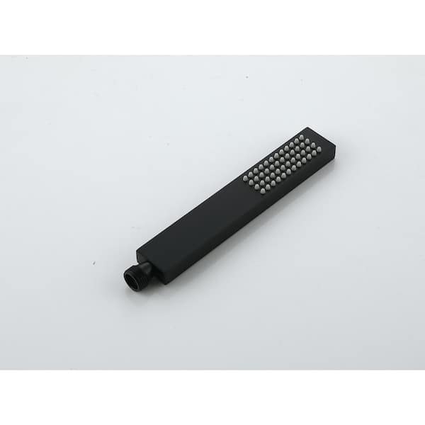 2-Spray Patterns with 1.6 GPM 9 in. Wall Mount Dual Shower Heads with Handheld Shower in Matte Black
