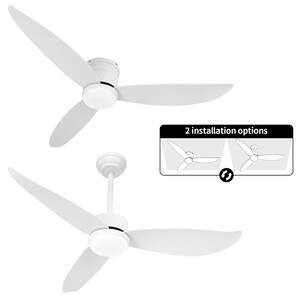52 in. LED Indoor/Outdoor ABS Ceiling Fan with 1-Light and Remote Control with Timer Mode