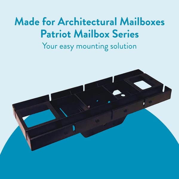 Patriot Plastic, Mailbox Mounting Board, Black
