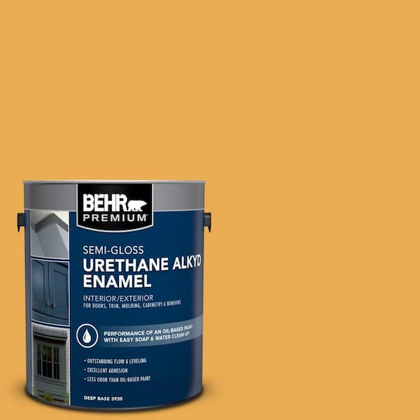 1 gal. #BIC-43 Optimist Gold Urethane Alkyd Semi-Gloss Enamel Interior/Exterior Paint