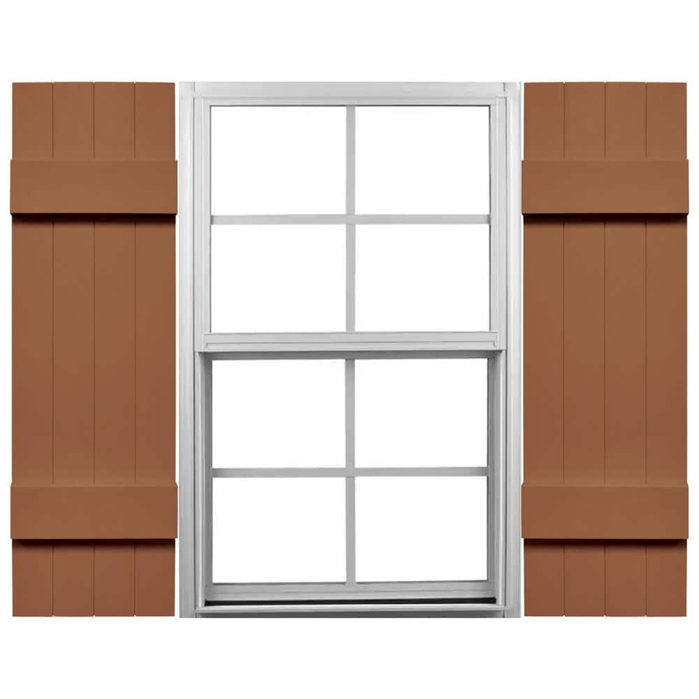 TailorMade 14 in. W x 31 in. H Vinyl Board and Batten Shutters Pair in Treated Cedar price history on PriceWatchPro