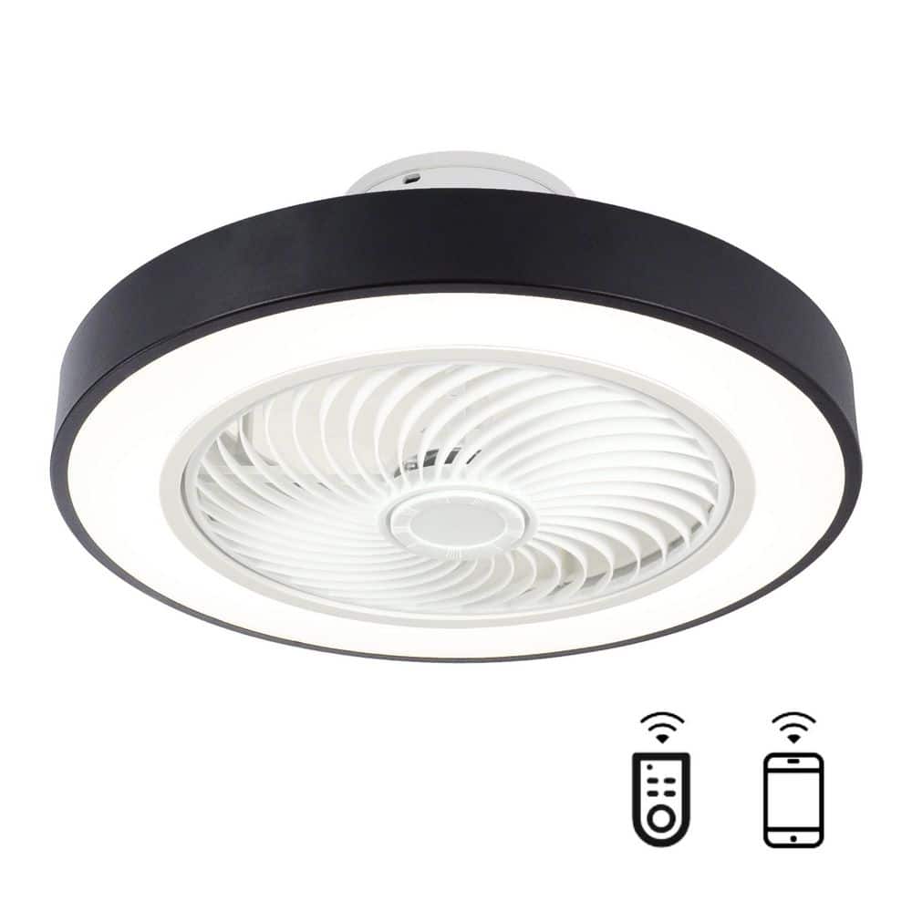 MultiEase 20 in. Indoor Black Caged Enclosed Flush Mount Ceiling