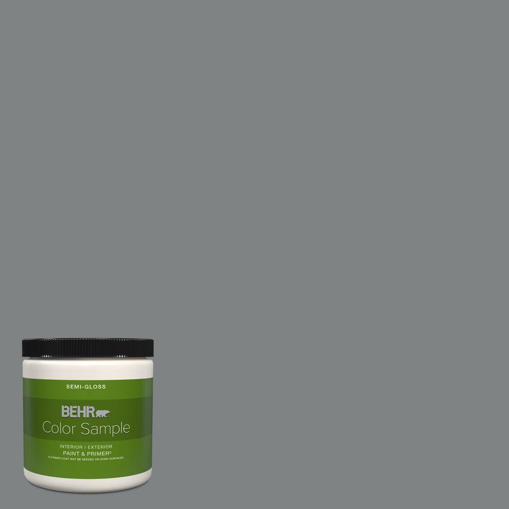 BEHR PREMIUM PLUS 8 oz. PPU26-03 Legendary Gray Semi-Gloss  InteriorExterior Paint & Primer Color Sample B330416 - The Home Depot