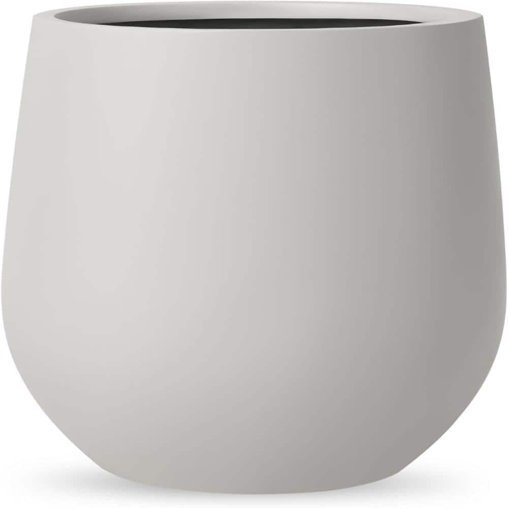 "12.5""H x 11.4""D Light French Gray Fiberstone Tapered Planter with Drainage Hole & 2 Coco Mats" price history on PriceWatchPro