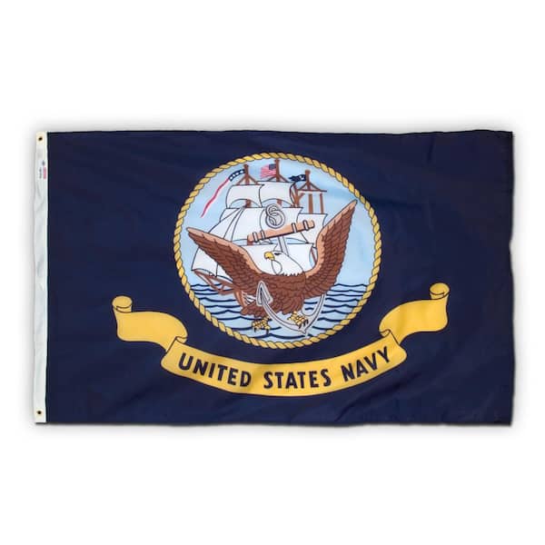 Perma-Nyl 3 ft. x 5 ft. Nylon Navy Military Flag