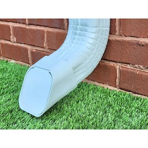 Type A 3 in. x 4 in. White Plastic Downspout Extension
