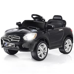 6-Volt Black Kids Ride On Car RC Remote Control Battery Powered with LED Lights MP3