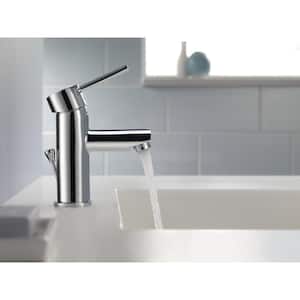Modern Single Hole Single-Handle Project-Pack Bathroom Faucet with Metal Pop-Up in Chrome