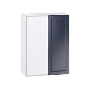 Devon 30 in. W x 40 in. H x 14 in. D Painted Blue Recessed Assembled Wall Blind corner Kitchen Cabinet