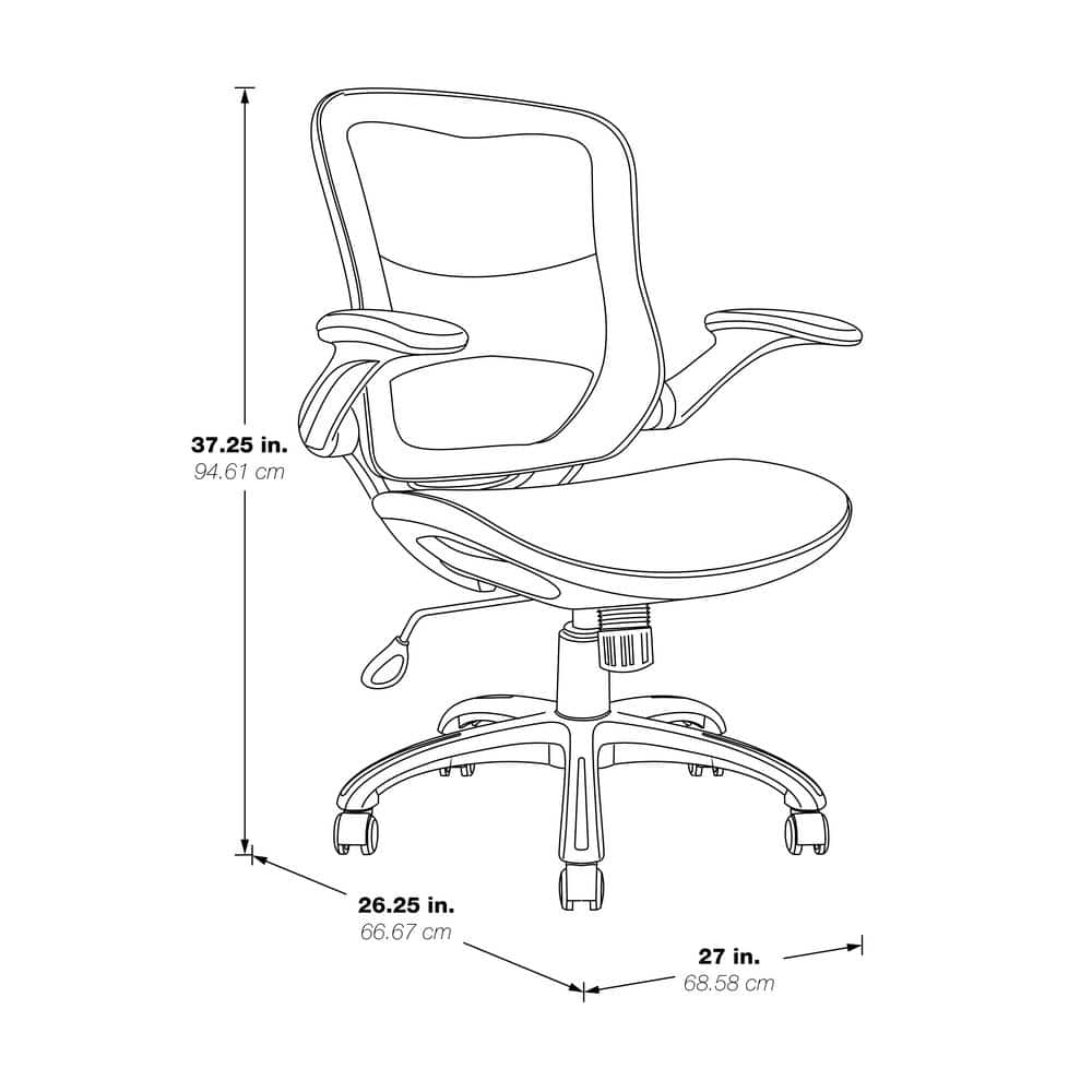 Riley White Mesh Executive Swivel Management Chair with Adjustable Arms