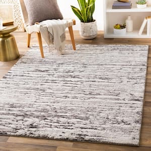 Aldina Gray 7 ft. 10 in. x 10 ft. 3 in. Abstract Area Rug