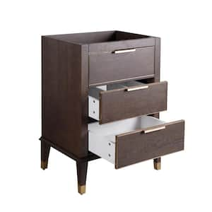 Hugo 23.25 in W x 17.68 in D x 34.62 in H Bath Vanity without Top in Dark Brown